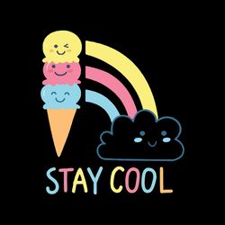 Stay cool SVG, Ice Cream SVG, Cut File, clipart, printable, vector, commercial use Svg, Digital download