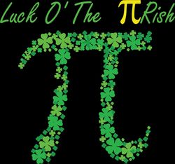 Pirish Pi Irish Shamrock Math St Patrick's Day Svg, Pi Irish Shamrock Svg, Pi St Patrick's Day Svg, Digital Download