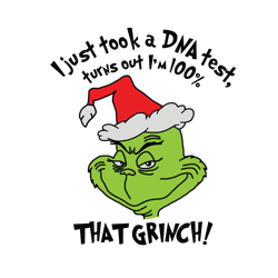 I Just Took A DNA Test Grinch Svg, 100 That Grinch Svg, Grinch christmas Svg, Grinch Svg, Trending Svg, Digital Download
