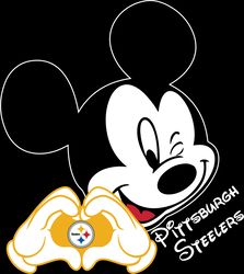 Pittsburgh Steelers Svg, Love Svg, Heart Mickey Mouse Love Svg, NFL Svg, Football Svg, Sport Svg, Digital download
