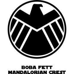 Symbol Boba Fett Mandalorian Crest, Star Wars Svg, Star Wars Png, Star Wars Charecters Svg, Darth Svg, Mandalorian Svg