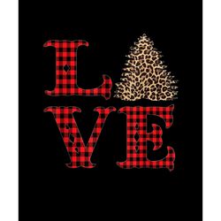 Love Christmas Tree Png, Buffalo Plaid Christmas Png, Buffalo Plaid Png, Christmas Png, Digital download
