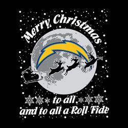 Merry Christmas To All And To All Los Angeles Chargers NFL Svg, Football Team Svg, NFL Team Svg, Sport Svg, Cut file