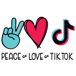 Peace Love Tiktok svg, Peace Love Svg, Tiktok Svg, Tiktok Logo Svg, Tiktoker Svg, Tik Tok Svg, Digital download-4