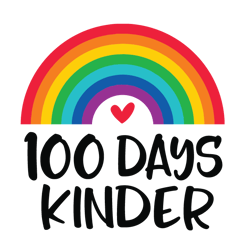 100 Days of School Svg Digital File, Teacher 100th Day Svg, School Teacher Smarter Rainbow Svg, Digital Download
