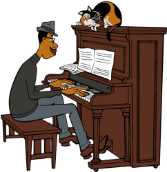 Joe & Mr. Mittens at the Piano Svg, Soul Svg, Disney soul Svg, Soul movie Svg, Disney Characters Svg, Instant download
