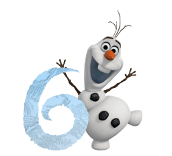 Olaf Birthday Number 6 Png, Frozen Png, Frozen logo Png, Frozen family Png, Frozen Birthday Png, Digital download