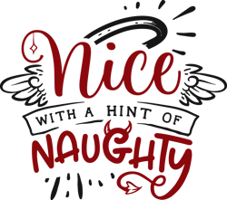 Nice with a hint of naughty Svg, Funny Christmas Svg, Christmas Svg, Merry Christmas Svg, Christmas logo Svg, Cut file