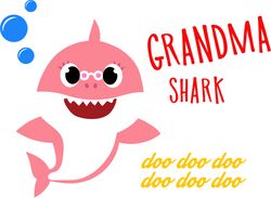 Grandma shark Svg, Baby Shark Family Svg, Baby Shark Birthday Family Svg, Shark family svg, Shark Svg, Cut file