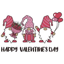 Happy Valentine Day Svg, Cute Gnomes Svg, Gnomes Hearts Svg, Gnomes Balloons Svg, Gnomes Flowers Svg, Digital download