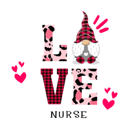 Love Nurse Svg, Valentine Svg, Valentines Day Svg, Love Svg, Nurse Svg, Gnome Svg, Gnome Love Svg, Digital download