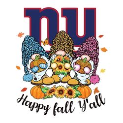 Happy Fall Y'all Gnome New York Giants NFL Svg, New York Giants Svg, Football Svg, NFL Team Svg, Sport Svg, Cut file