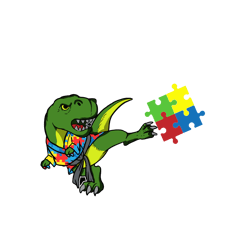 Trex Dinosaur Puzzle Piece Autism Awareness Boys Kids Svg, Autism Svg, Autism logo Svg, Awareness Svg, Digital download