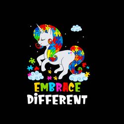 Embrace Different Unicorn Autism Svg, Autism Svg, Awareness Svg, Autism Awareness Svg, Heart Svg, Digital download