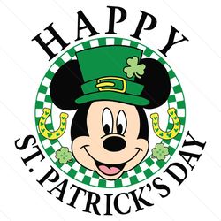 Funny Mickey Happy St Patricks Day SVG File Digital