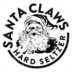 Vintage Santa Claws Hard Seltzer SVG File Digital