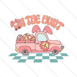 On The Hunt Easter Egg Truck SVG File Digital