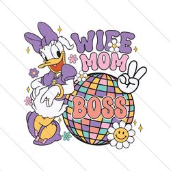 Retro Disney Daisy Wife Mom Boss SVG File Digital