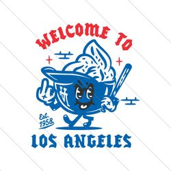 Welcome To Los Angeles Baseball SVG File Digital