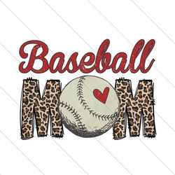 Leopard Baseball Mom Game Day PNG File Digital