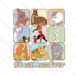 Retro Disney Character Best Mom Ever PNG File Design