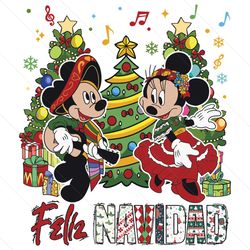 Feliz Navidad Mexican Christmas Mouse Cartoon SVG File Digital