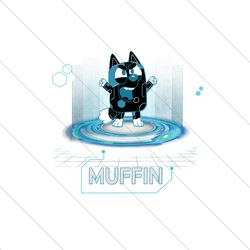 Retro Bluey Muffin Tron Light Cycle PNG File Digital