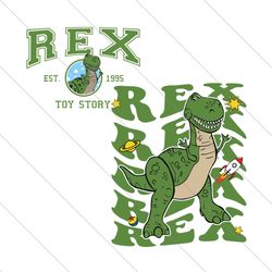 Funny Toy Story Rex Dinosaur Est 1995 SVG File Instant Download File Digital