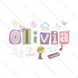 Retro Olivia Broken Doodles Music PNG File Instant Download File Digital
