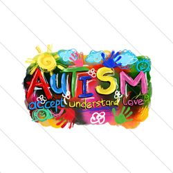 Retro Autism Accept Understand Love PNG File Digital