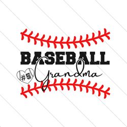 Cute Baseball Grandma Game Day SVG File Cricut