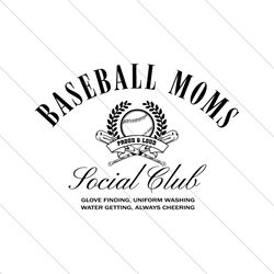 Baseball Mom Social Club Proud And Loud SVG File Cricut