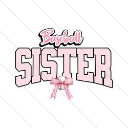 Groovy Baseball Sister Tie Bow PNG File Cricut