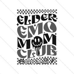 Checkered Elder Emo Mom Club SVG File Digital