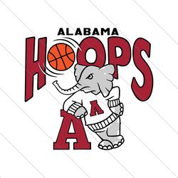 Alabama Crimson Tide Hoops Basketball SVG File Digital