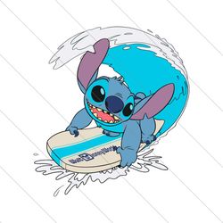 Funny Stitch Surfing Walt Disney World SVG File Digital