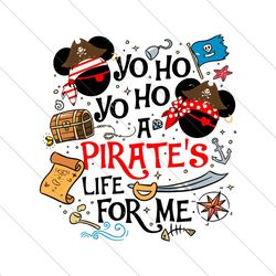 Yo Ho a Pirates Life For Me Mickey Caribbean SVG