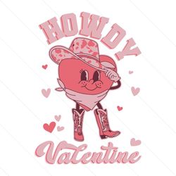Cowboy Heart Howdy Valentine SVG Instant Download