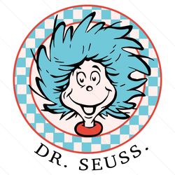 Funny Dr Seuss Thing One Face SVG File Digital