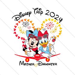 Disney Trip Minnie Daisy Mother Daughter 2024 PNG