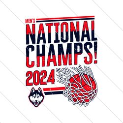 UConn Huskies Mens National Champs Basketball 2024 SVG