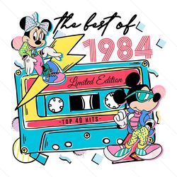 Retro Mickey Minnie 40th Birthday The Best Of 1984 PNG