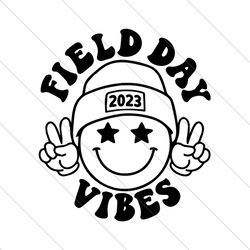 Field Day Vibes 2023 Smiley Face PNG File Digital
