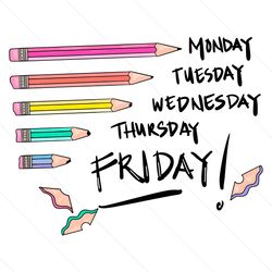 Monday Tuesday Days Of The Week Teacher PNG