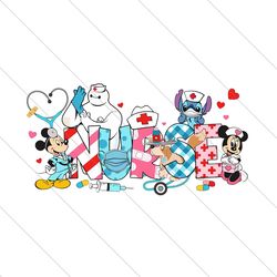 Funny Disney Cartoon Bigmax Nurse Characters PNG File Digital