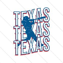 Retro Texas Baseball MLB Player SVG File Digital