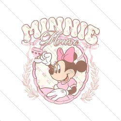 Retro Disney Pink Tea Minnie Mouse PNG File Digital