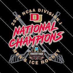 Denver Pioneers National Champions Men's Ice Hockey SVG File Digital