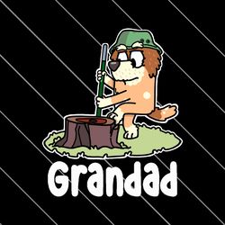 Retro Bluey Grandad Family Cartoon SVG File Digital
