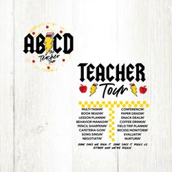 Retro ABCD The Teacher Tour SVG File Digital